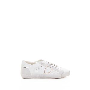 PHILIPPE MODEL PARIS Men's Distressed Effect Leather Suede Sneakers Men WHITE